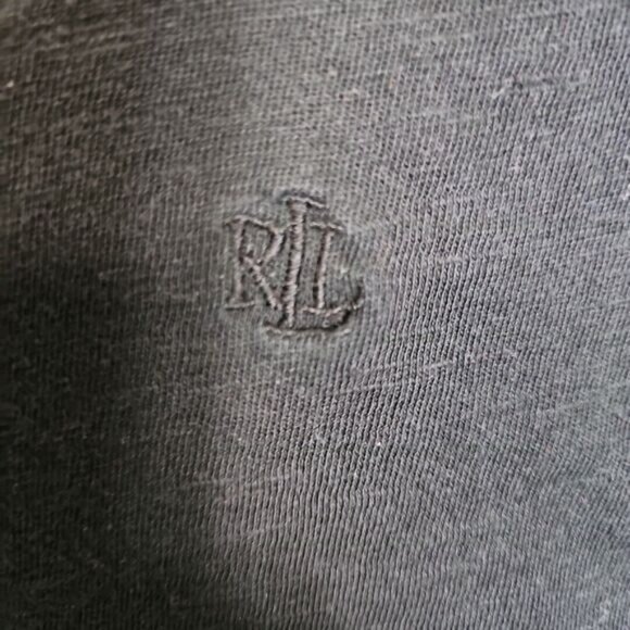 Lauren Ralph Lauren Women's Black Top Sz Med  Pintuck cotton - Picture 3 of 11